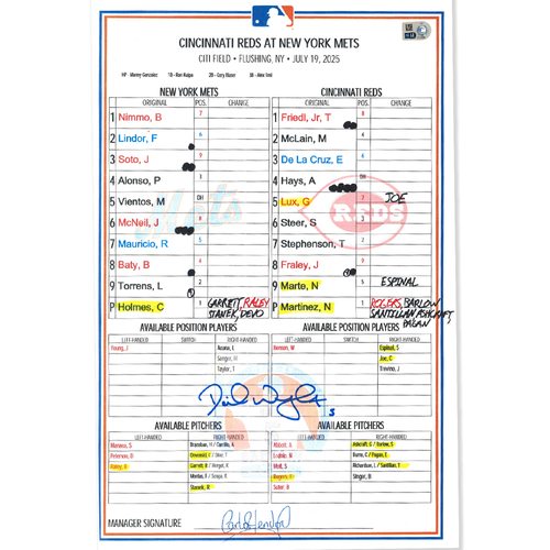 2015 MLB GAME USED LINE-UP CARDラインナップカード AMERICAN ASSOCIATION Game Used UMPIRE Lineup Card LOGAN