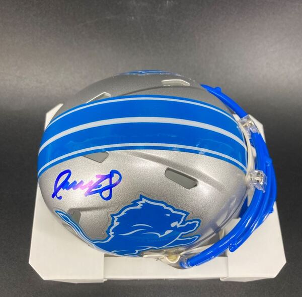 NFL - Lions Isaac TeSlaa Signed Mini Helmet