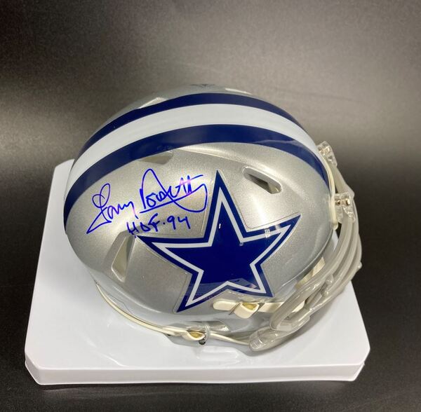 HOF - Cowboys Tony Dorsett Signed Mini Helmet