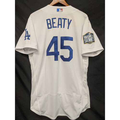 Matt Beaty 2020 Game-Used Home World Series Jersey - Games 1 & 6