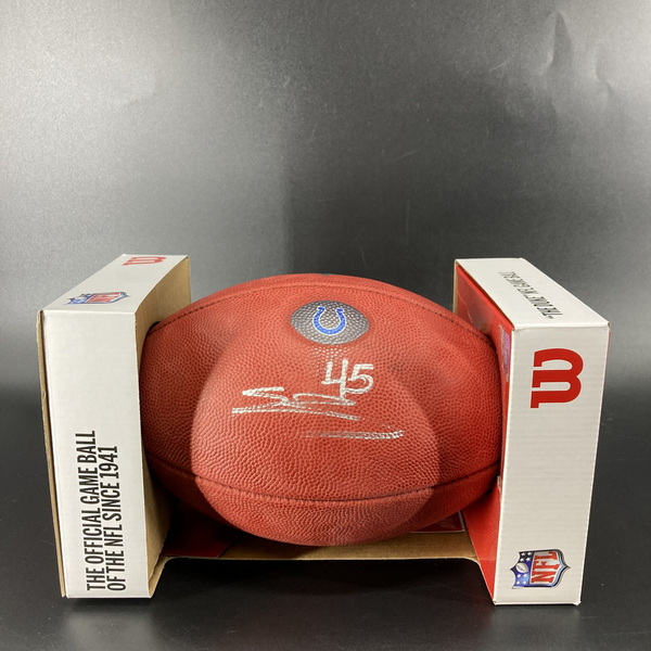 Colts - EJ Speed Signed Authentic Football With Colts Logo