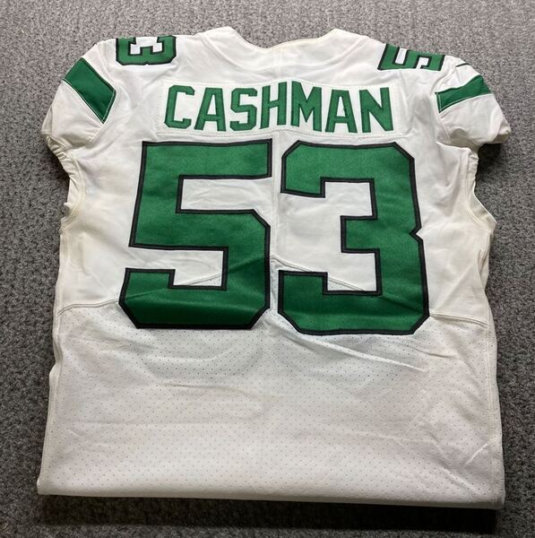 London Games - Jets Blake Cashman Game Used Jersey (10/10/21) Size 42
