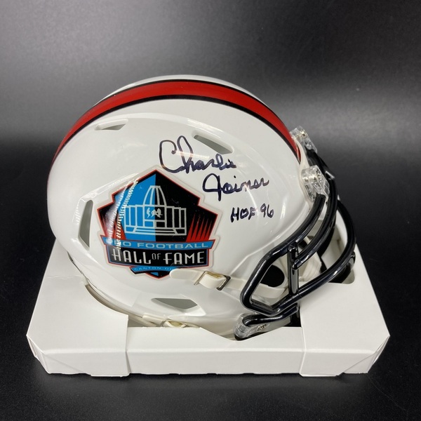 HOF - Chargers Charlie Joiner Signed HOF Mini Helmet