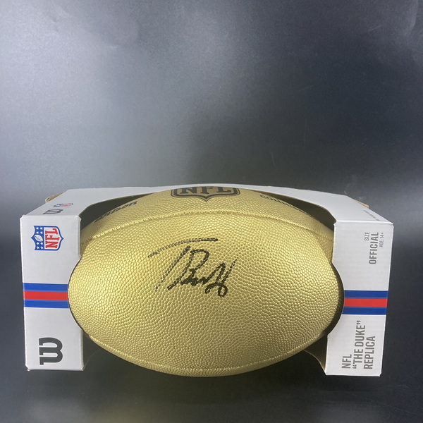 NFL - Cowboys Tyler Booker Signed Gold Composite Football