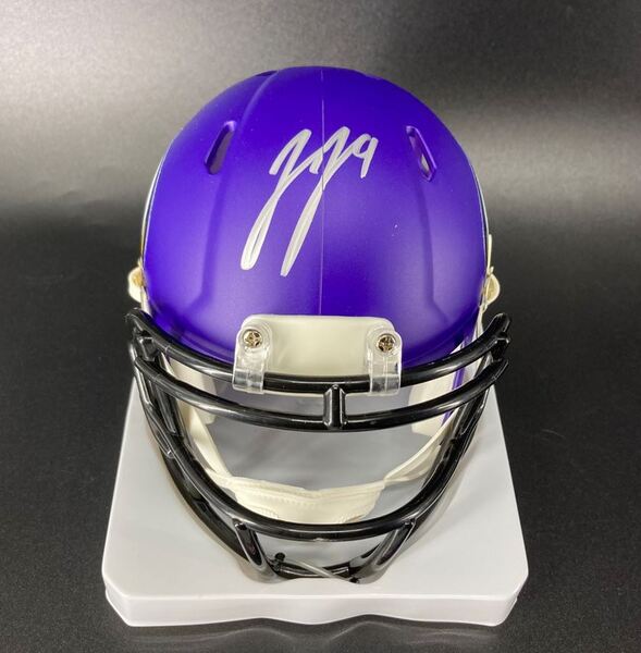 NFL - Vikings JJ McCarthy Signed Mini Helmet