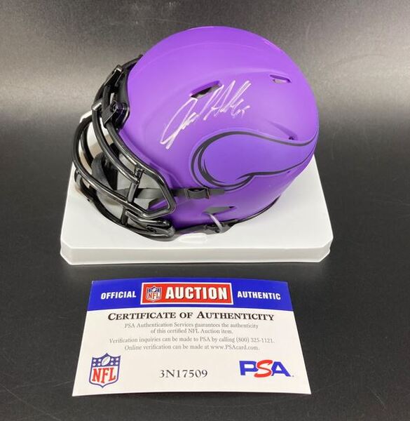 HOF - Vikings Jared Allen Signed Mini Helmet