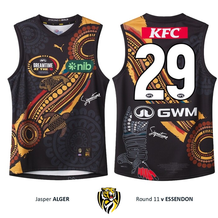 Photo of Jasper Alger #29 Richmond 2026 Dreamtime Guernsey