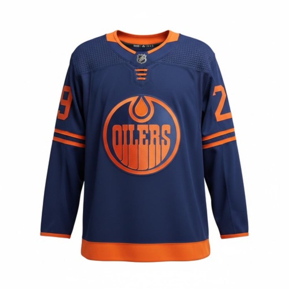 Leon Draisaitl Signed Edmonton Oilers Navy Home Jersey