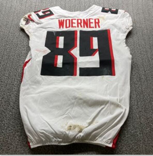 Berlin Game - Falcons Charlie Woerner Game Worn Jersey (11/09/2025) Size...