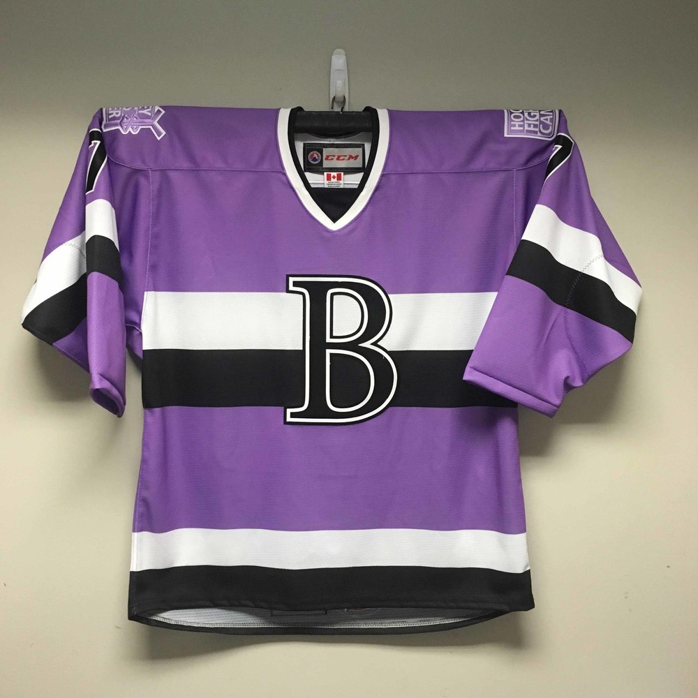 AHL Authentic Belleville Senators Hockey Fights Cancer™ Jersey Issued
