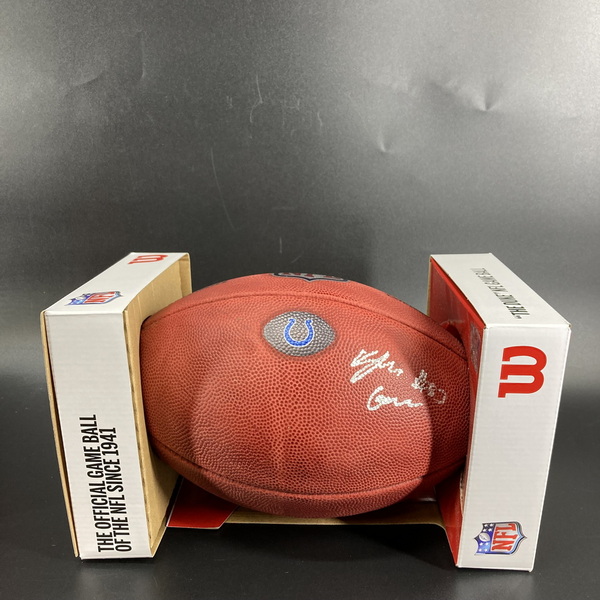 Colts - Kylen Granson Signed Authentic Football With Colts Logo