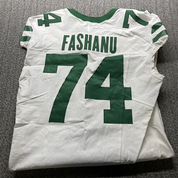 London Games - Jets Olu Fashanu Game Used Jersey (10/06/24) Size 46 with...
