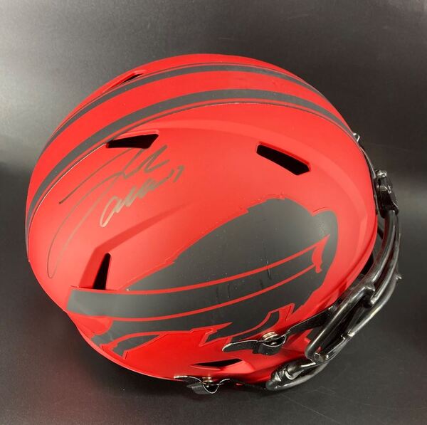 Bills - Josh Allen Signed Replica Rave Helmet
