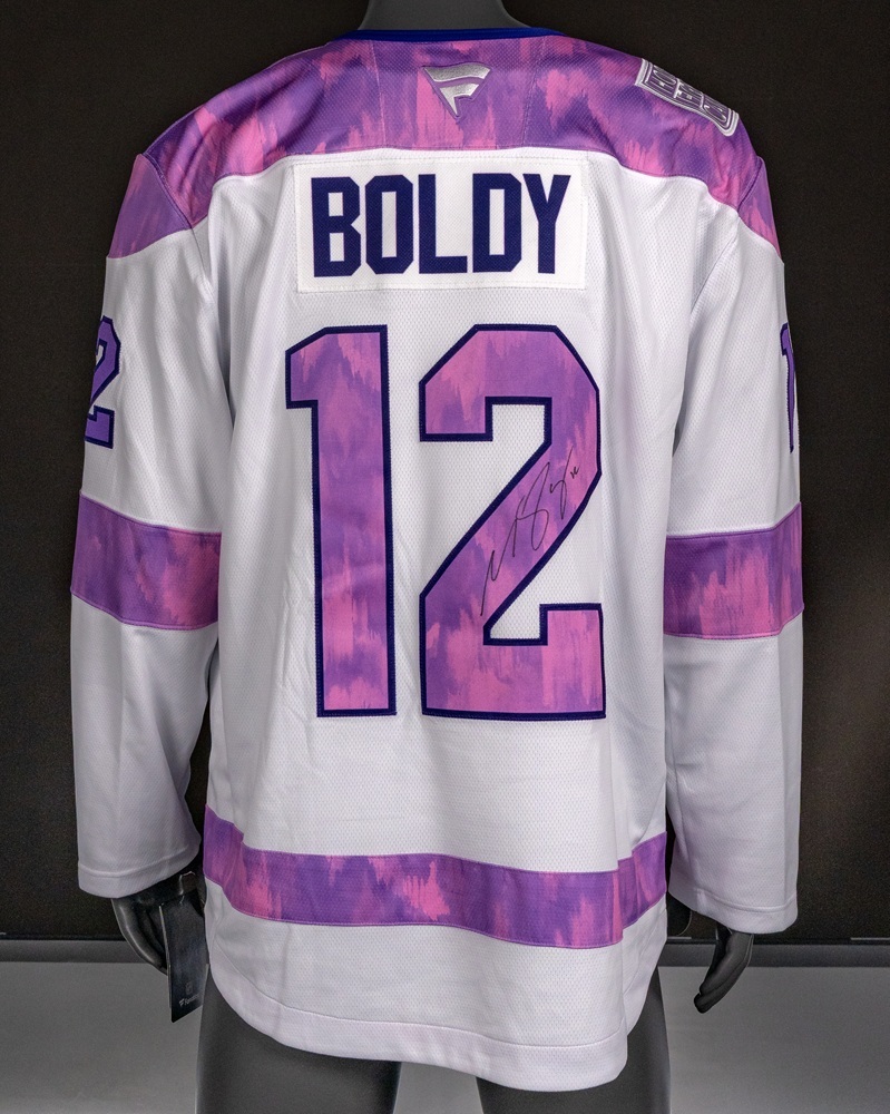 Matt Boldy Autographed Hockey Fights Cancer Jersey - Minnesota Wild