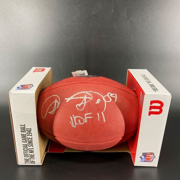 HOF - Broncos Shannon Sharpe Signed Authentic Football