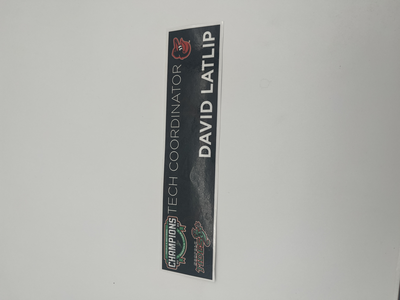 Photo of 2024 Locker Tag David Latlip Tech Coordinator