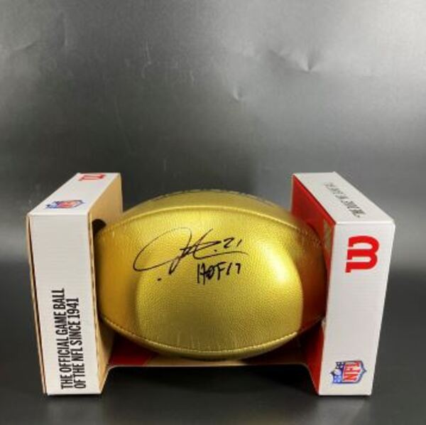 HOF - Chargers LaDainian Tomlinson Signed Gold Honors Football