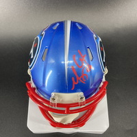 NFL - Titans Morgan Cox Signed Flash Mini Helmet