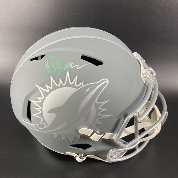 NFL - Dolphins Quinn Ewers Signed Slate Replica Speed Helmet
