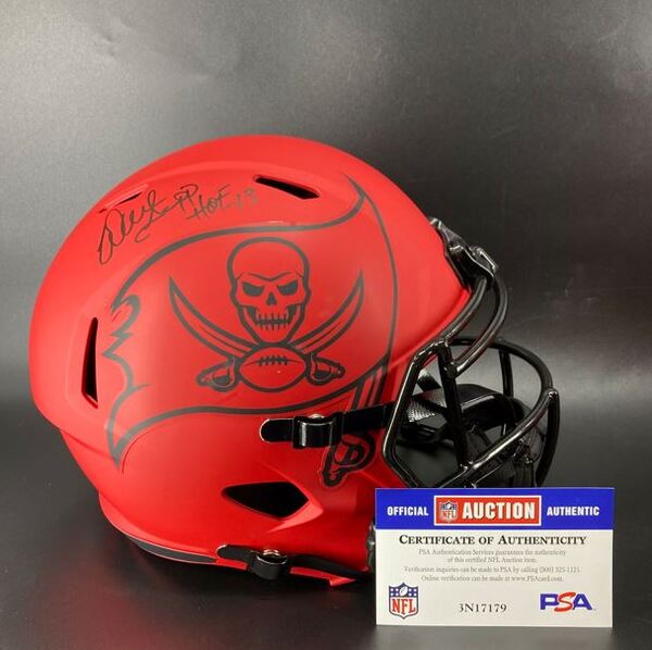 HOF - Buccaneers Warren Sapp Signed Replica Rave Speed Helmet