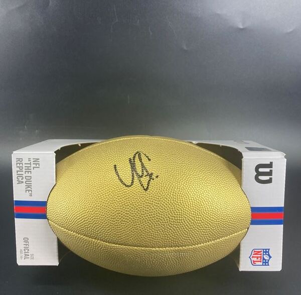 NFL - Packers Matthew Golden Signed Gold Composite Football