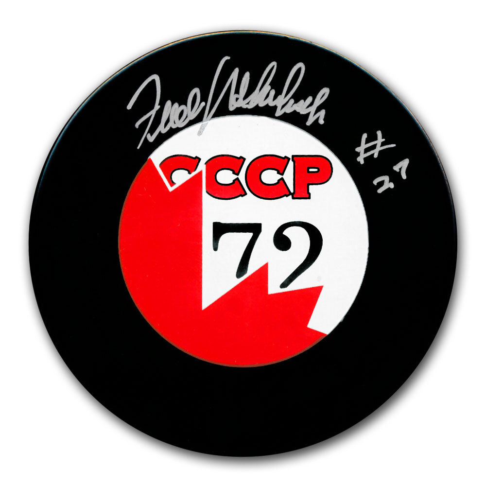 Frank Mahovlich Autographed Team Canada 1972 Summit Series Hockey Puck