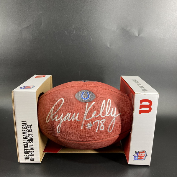 Colts - Ryan Kelly Signed Authentic Football With Colts Logo