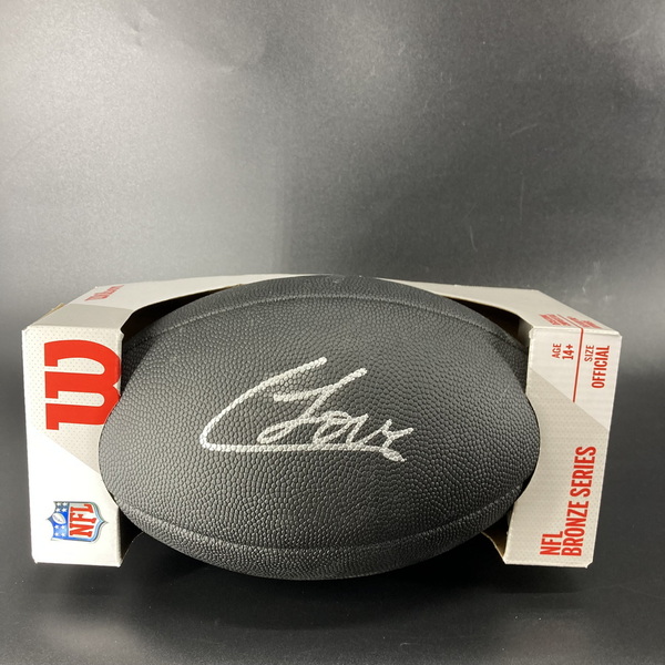 NFL - Bears Colton Loveland Signed Black Composite Silver Series Football