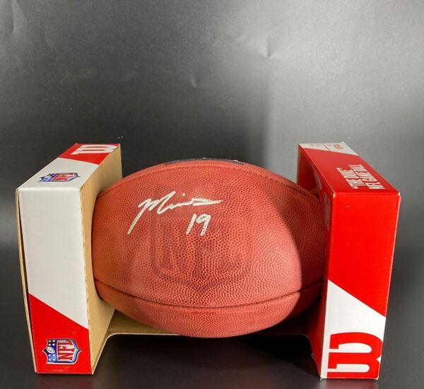 NFL - Broncos Marvin Mims Signed Authentic Football with Pro Bowl Logo