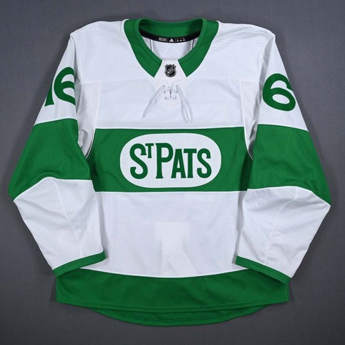 Image of Marner, Mitch<br>White St. Pat's - Worn March 14, 2021<br>Toronto Maple Leafs<br>2020-21<br>#16