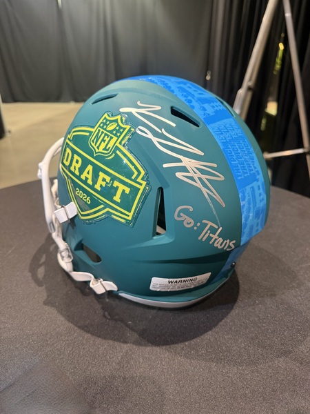 Keldrick Faulk  Autographed Titans Helmet - 1st NFL Auction official sig...