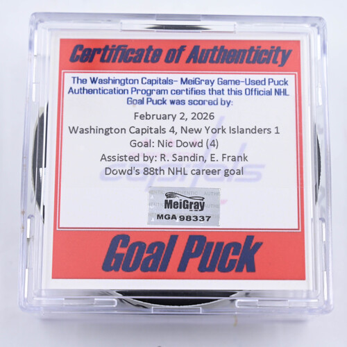 Image of Dowd, Nic - Washington Capitals - February 2, 2026 vs. New York Islanders (Capitals Logo)