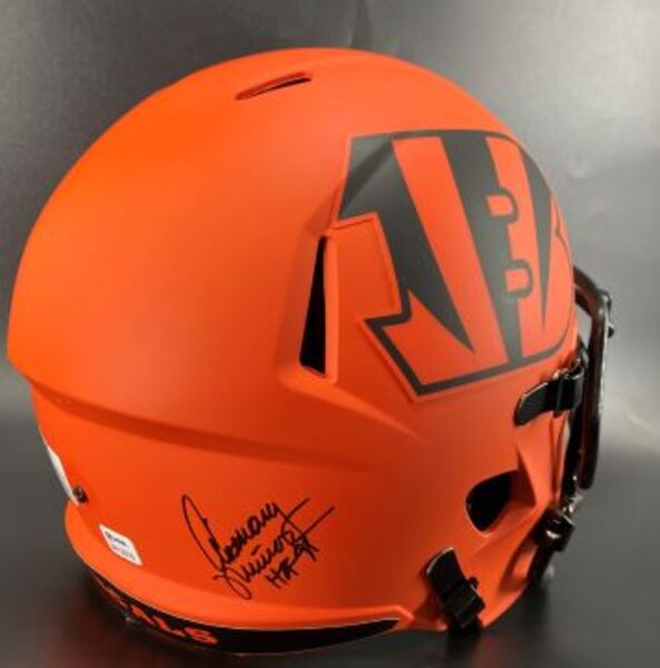 HOF - Bengals Anthony Munoz Signed Replica Rave Speed Helmet