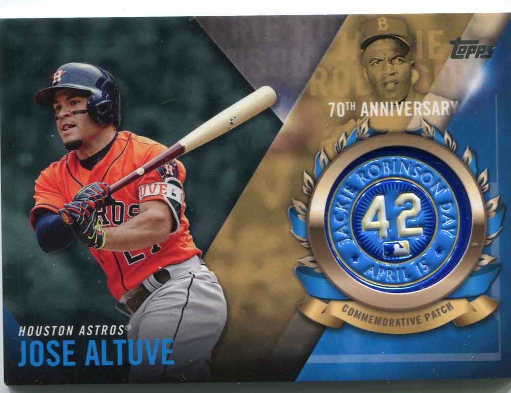 2017 Topps Jackie Robinson Logo Patches #JRPCJA Jose Altuve