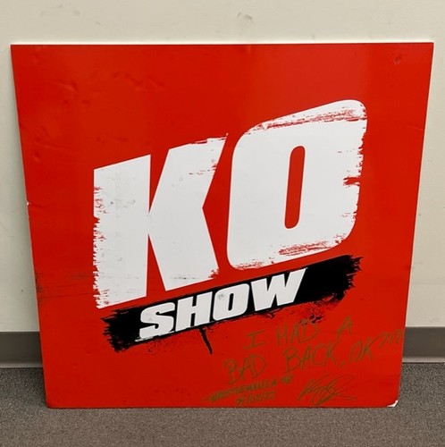 Kevin Owens SIGNED and USED Kevin Owens Show Sign (WrestleMania 38 4/2/2022)
