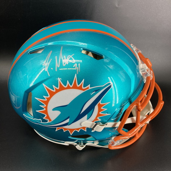 NFL - Dolphins Raheem Mostert Signed Authentic Flash Speed Helmet