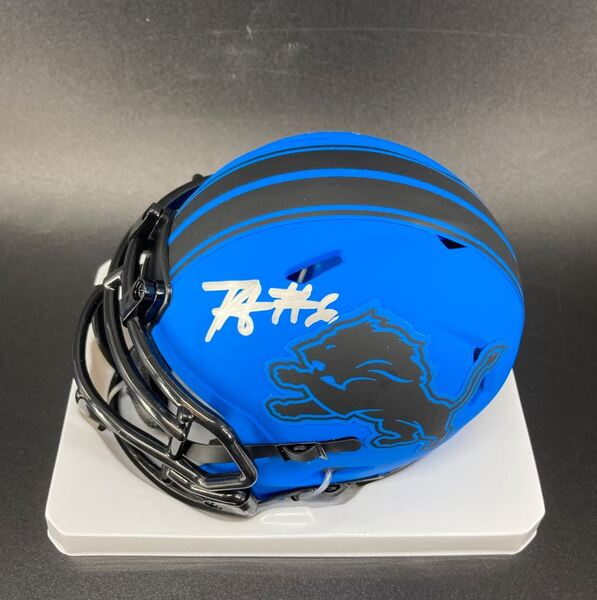 Lions - Terrion Arnold Signed Rave Mini Helmet