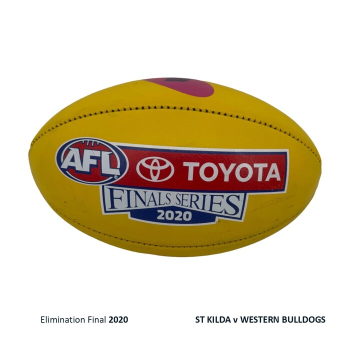 Photo of 2020 St Kilda vs Western Bulldogs Elimination Final Match-Used Ball