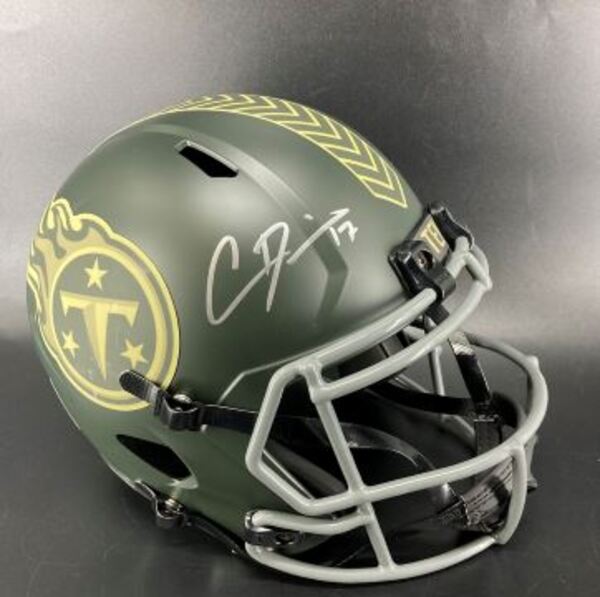 NFL - Titans Chimere Dike Signed STS Replica Speed Helmet