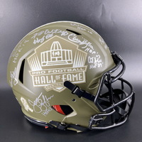 HOF - Multi Signed HOF STS Helmet signed by over 14 players inc. Fred Bi...