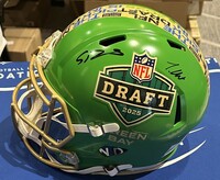 Shedeur Sanders and Travis Hunter signed NFL Draft 2025 Replica Helmet