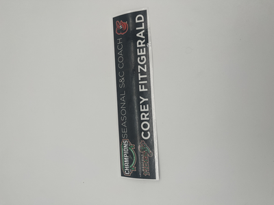 Photo of 2024 Locker Tag Corey Fitzgerald Seasonal S&C Coach