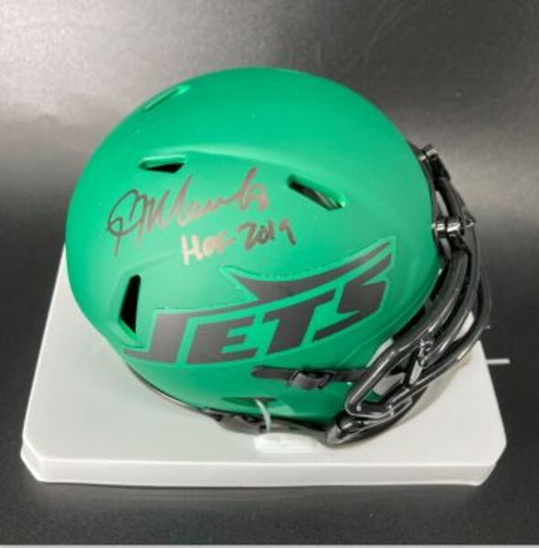 HOF - Jets Kevin Mawae Signed Mini Helmet