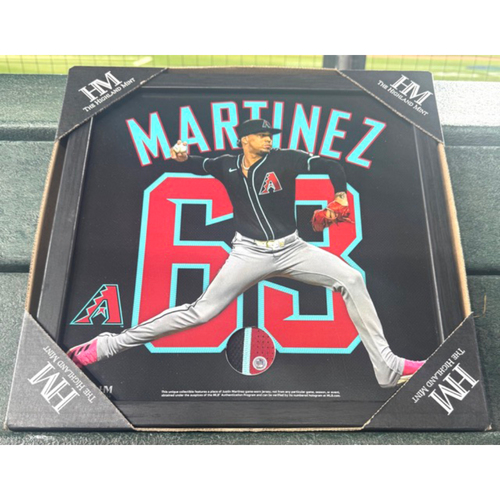 Photo of Justin Martinez Highland Mint Frame - GU Black Alt Jersey Piece - 8/9/24 PHI @ ARI & 8/12/24 COL @ ARI  