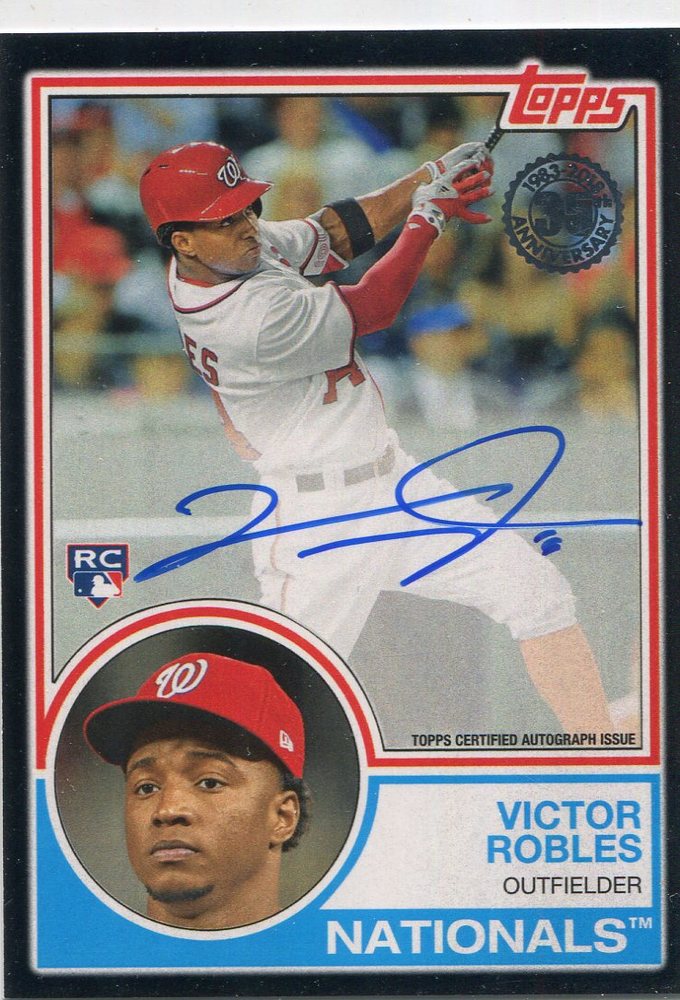 2018 Topps '83 Topps Autographs Black #83AVR Victor Robles 05/99 S2