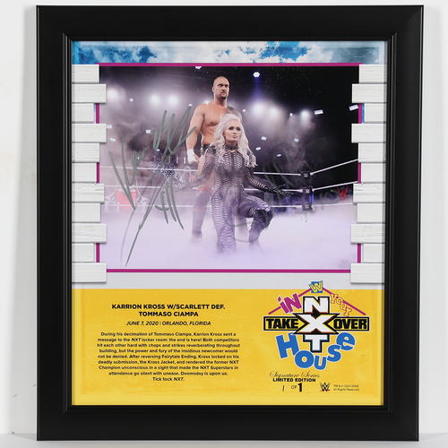 Karrion Kross and Scarlett SIGNED In Your House 2020 Signature Series Frame (#1 of 1)
