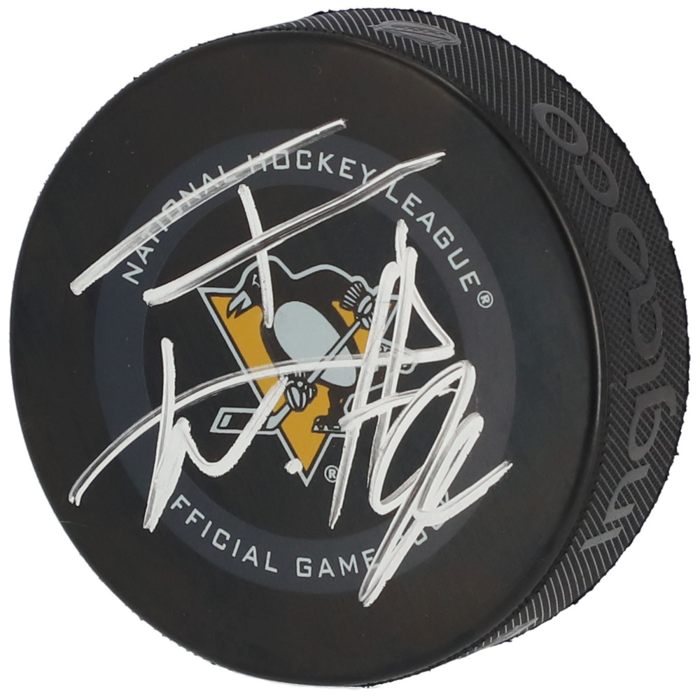 T.J. Watt Pittsburgh Steelers Autographed Pittsburgh Penguins Official Game Puck-  NHL Auctions Exclusive