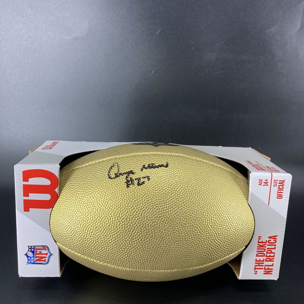 NFL - Eagles Quinyon Mitchell Signed Gold Composite Football