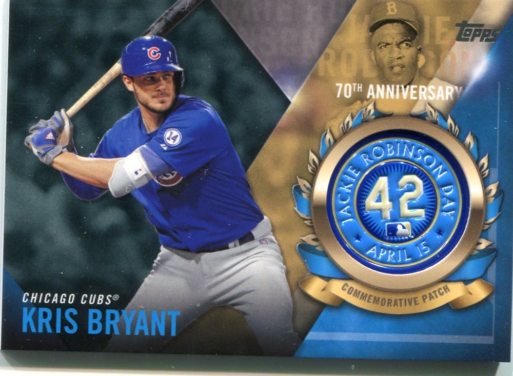 2017 Topps Jackie Robinson Logo Patches #JRPCKB Kris Bryant