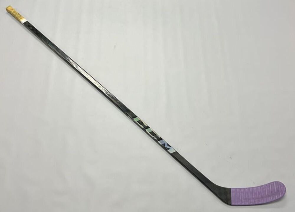 Mason Geertsen 2025 Buffalo Sabres Hockey Fights Cancer Night Warm Up Used Stick